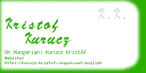 kristof kurucz business card