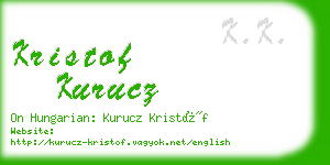 kristof kurucz business card